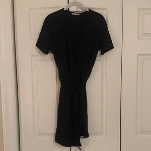 Zara Ribbed Wrap Mini Dress